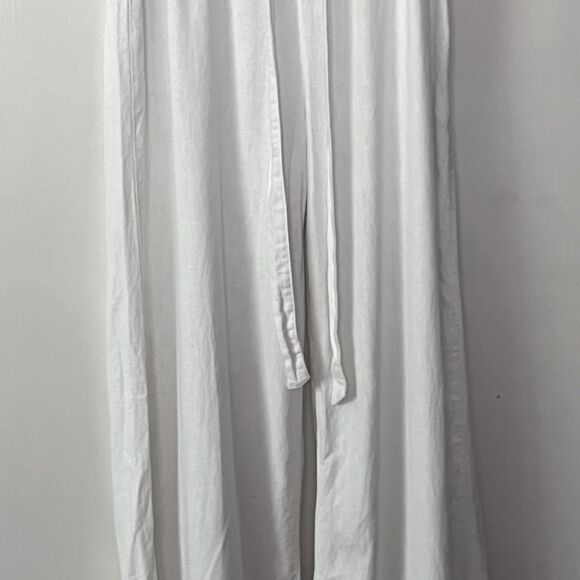 Vanilla Star Womens‎ Ivory Drawstring Waist Pull On Wide Leg Pants S - Picture 3 of 9